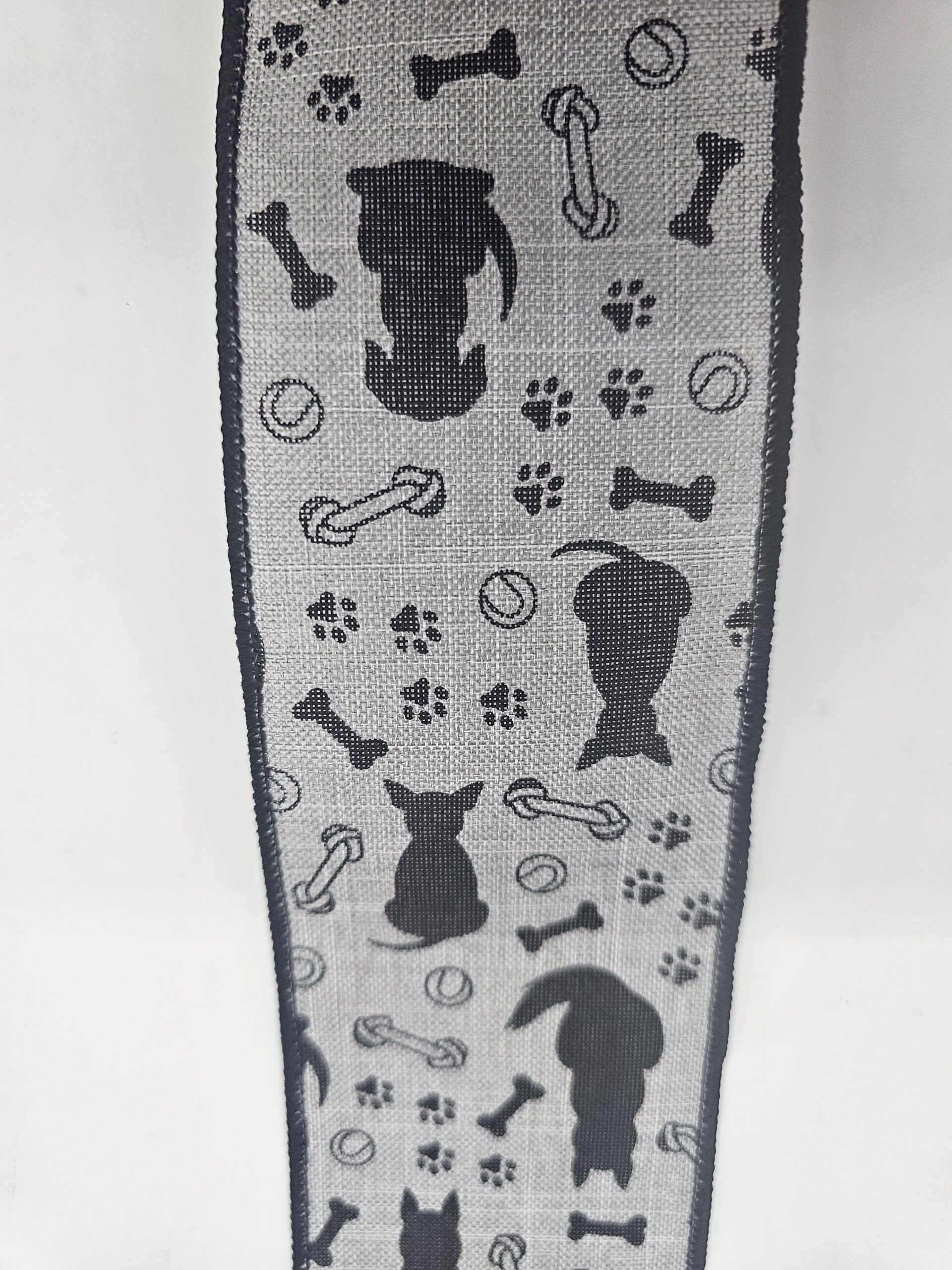 Gray with Black Dog Bone Paw