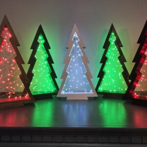 20x12" Medium Wooden Christmas Tree - Lighted Wood Tree Home Decoration | Unique Home Gift