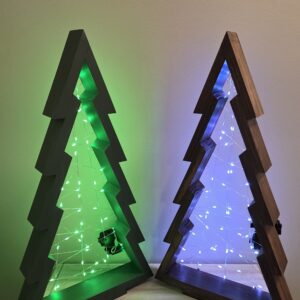 24x13" Large Wooden Christmas Tree - Lighted Wood Tree Home Decoration | Unique Home Gift
